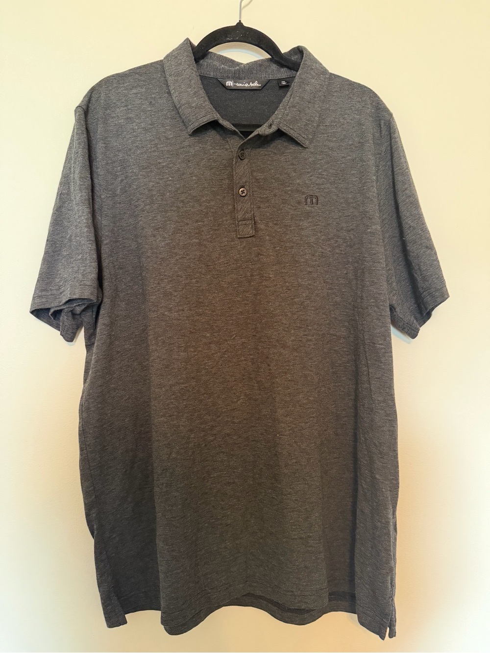 Travis Mathew Men's Charcoal Gray Polo